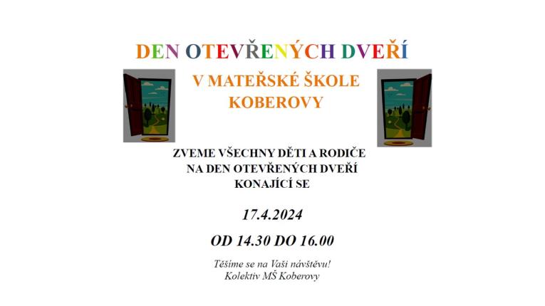 Den otevřených dveří MŠ Koberovy
